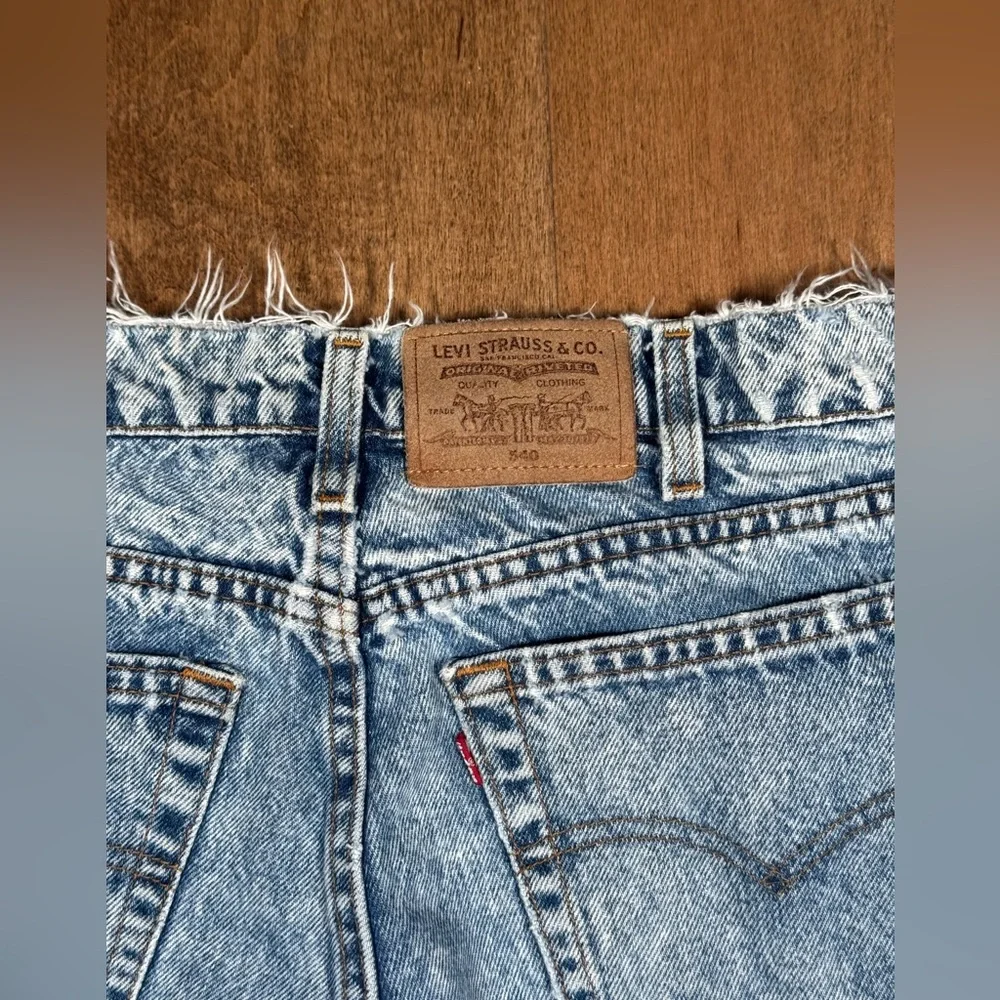 Levis 540 Jeans Blue Acid Wash 90s Denim Made‎ In USA Vintage Mens 34x32